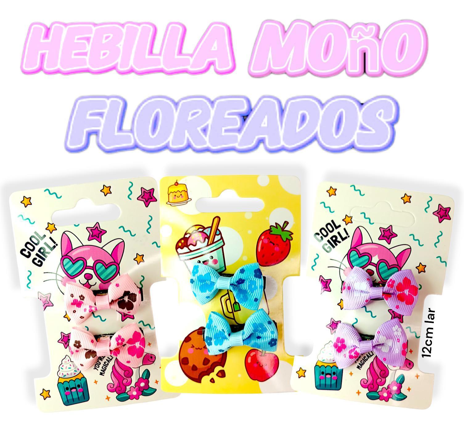 Hebilla Moño FLOREADOS X2